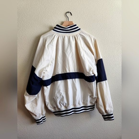 VINTAGE Cutter & Buck Golf Winbreaker Ivory/Navy - Picture 2 of 9